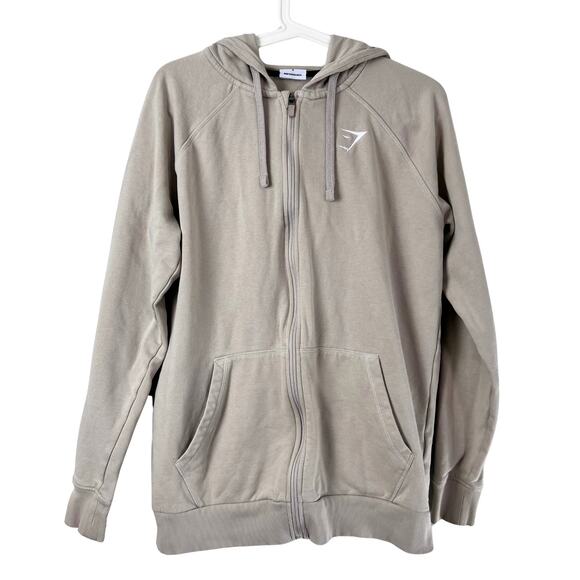 Gymshark Other - Gymshark Gray Full Zip Hoodie Men’s Size Small Fleece Lined Sweatshirt Athletic